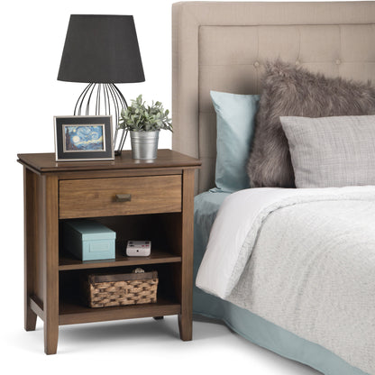 Artisan - Bedside Table - Rustic Natural Aged Brown