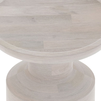 Haynes - Wooden Accent Table - White Wash