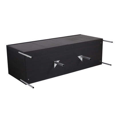 Deluxe 60" Freestanding Bathroom Vanity With Resin Double Sink - Dark Oak