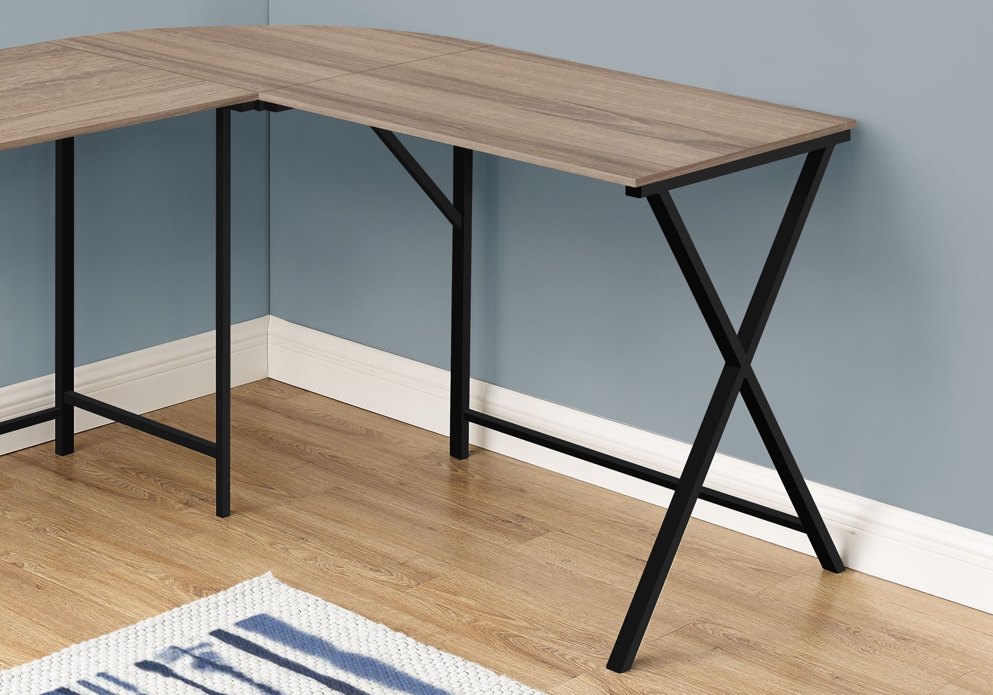 Computer Desk, Home Office, Corner, L Shape, Laptop, Contemporary & Modern - Taupe