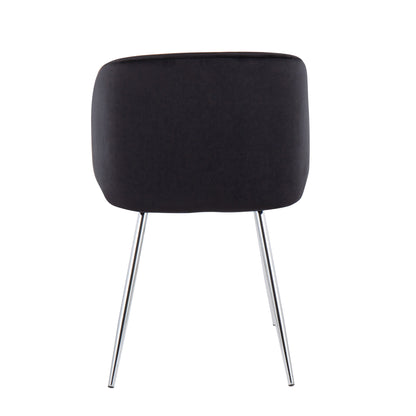 Fran - Contemporary Chair (Set of 2) - Chrome / Black