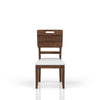 Casual Side Dining Chair Contrasting Upholstered Seat (Set of 2) - Brown