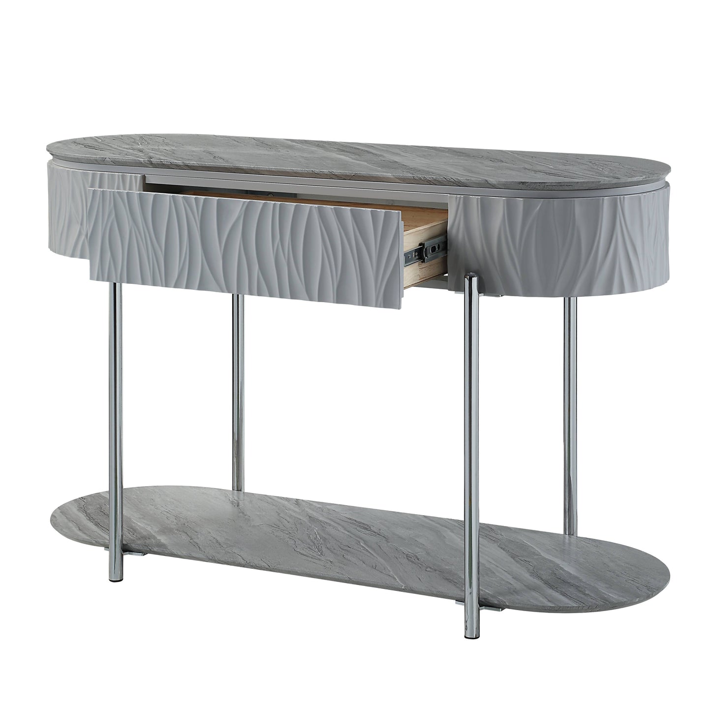 Yukino - High Gloss Sofa Table - Gray