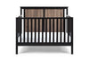 Connelly - 4 In 1 Convertible Crib - Black / Vintage Walnut