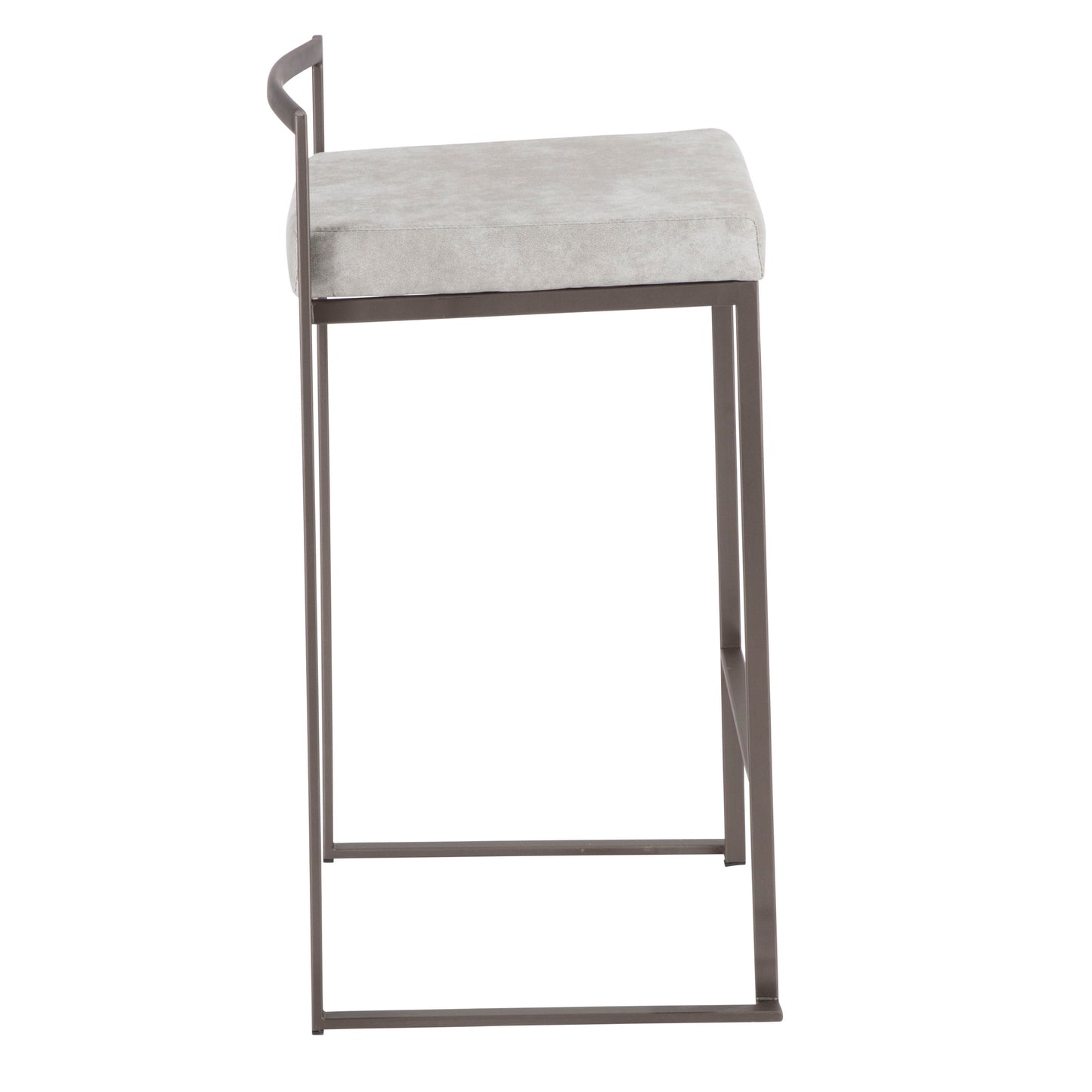 Fuji - Industrial Stackable Counter Stool (Set of 2) - Light Gray