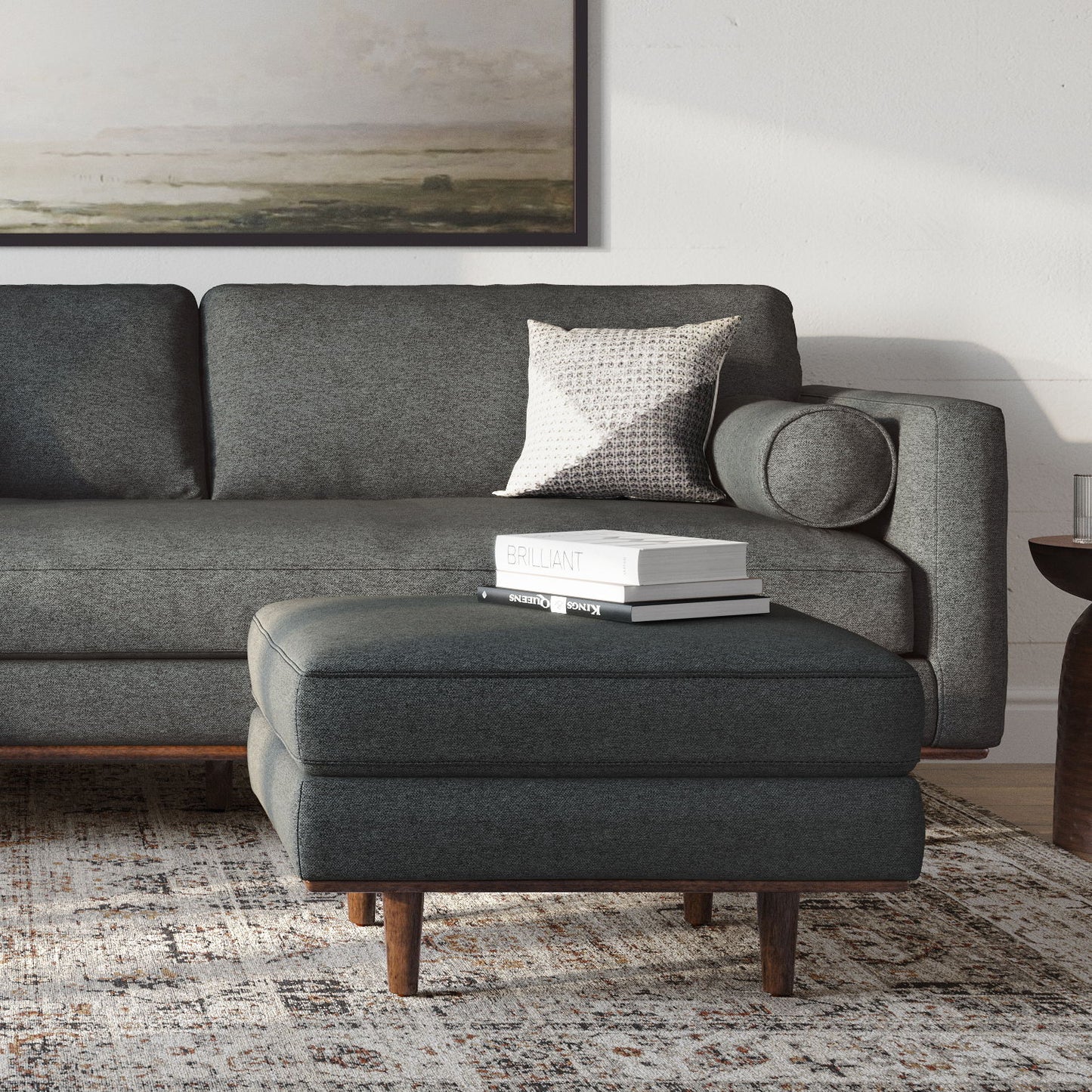 Morrison - Ottoman - Charcoal Gray