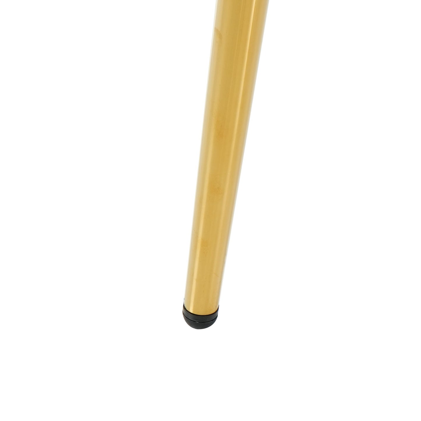 Elegant Shell Shape Off White Velvet Bar Chair Plated Metal Legs For Coffee Shops And Restaurants (Set of 2) - Gold