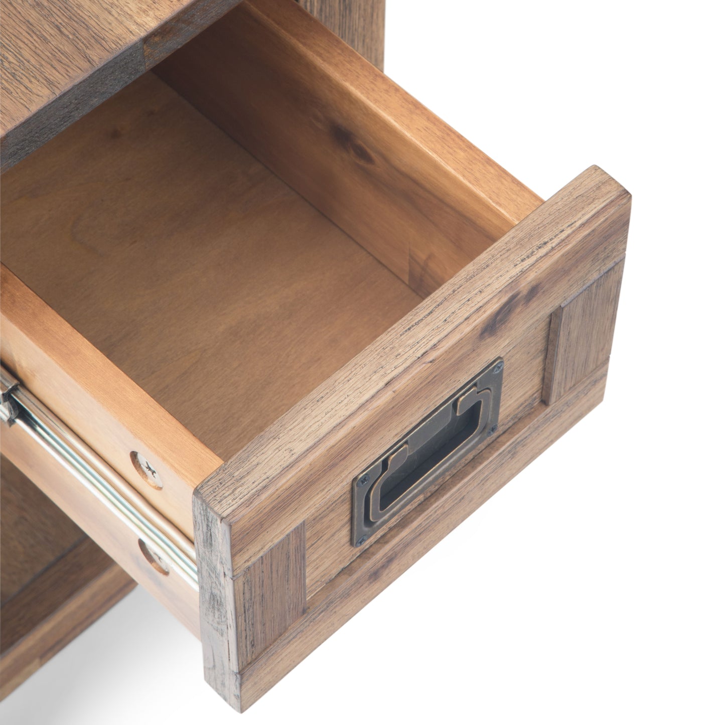 Monroe - Narrow Side Table - Rustic Natural Aged Brown