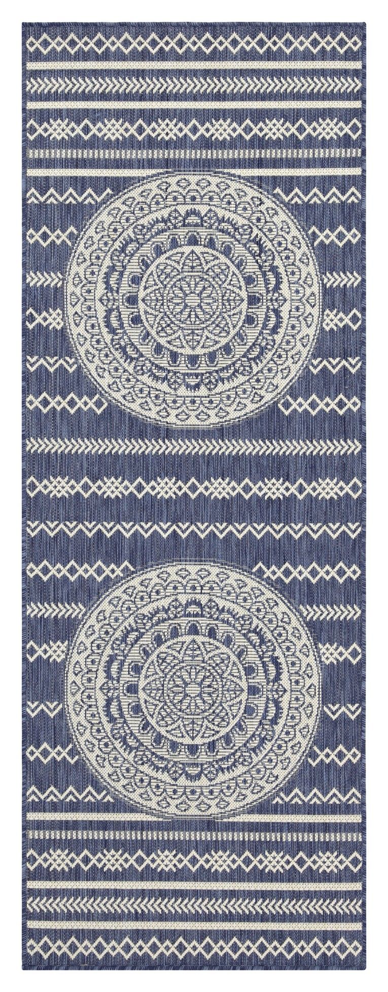 Sunshine - 7'10" X 10'3" Polyester, Indoor, Outdoor Area Rug - Blue