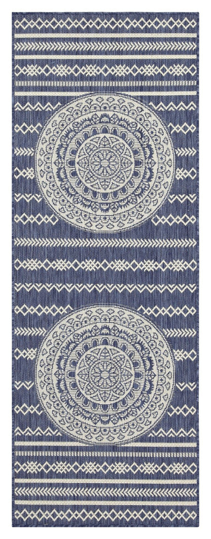 Sunshine - 7'10" X 10'3" Polyester, Indoor, Outdoor Area Rug - Blue