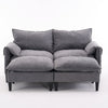 Convertible Combination Sofa, Sofa U Shaped, Sofa With Footstools With Storage - Gray Sofa For Living Room, Living Room 2 Seater Combination Sofa Gray - Gray