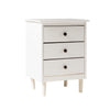 Classic 3 Drawer Solid Wood Nightstand - White