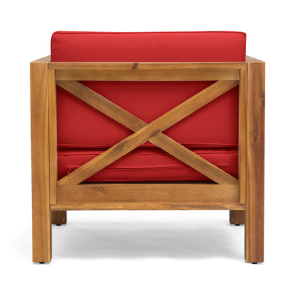 Brava - Modern Club Chair With Water Resistant Cushions - Red