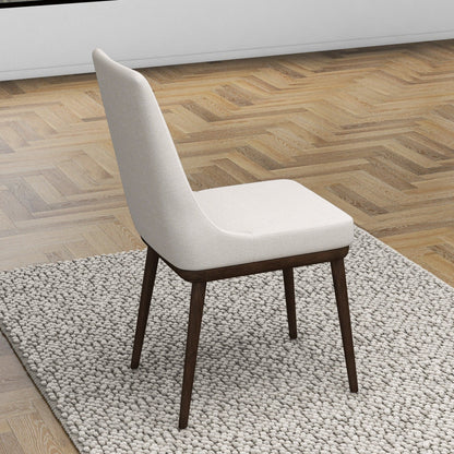 Kate - Mid-Century Modern Dining Chair (Set of 2) - Fabric - White
