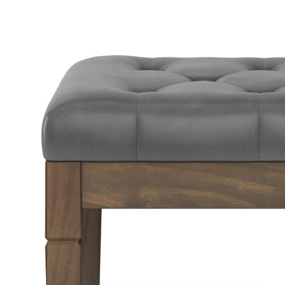 Waverly - Small Tufted Ottoman Bench - Stone Gray