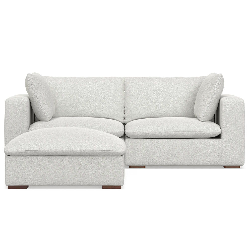 Jasmine - 2 Seater Sofa And Ottoman - Gray