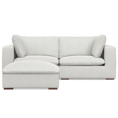 Jasmine - 2 Seater Sofa And Ottoman - Gray