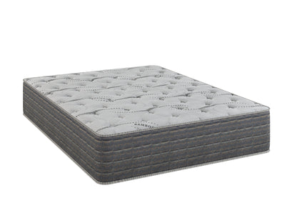 Dream Flex - 13.5" Twin Long Two Sided Plush Mattress - White / Gray