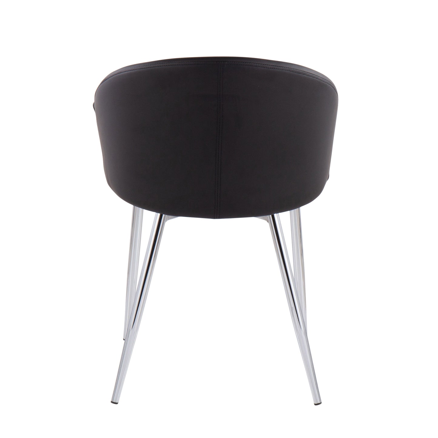 Claire - Contemporary / Glam Chair (Set of 2) - Chrome / Black