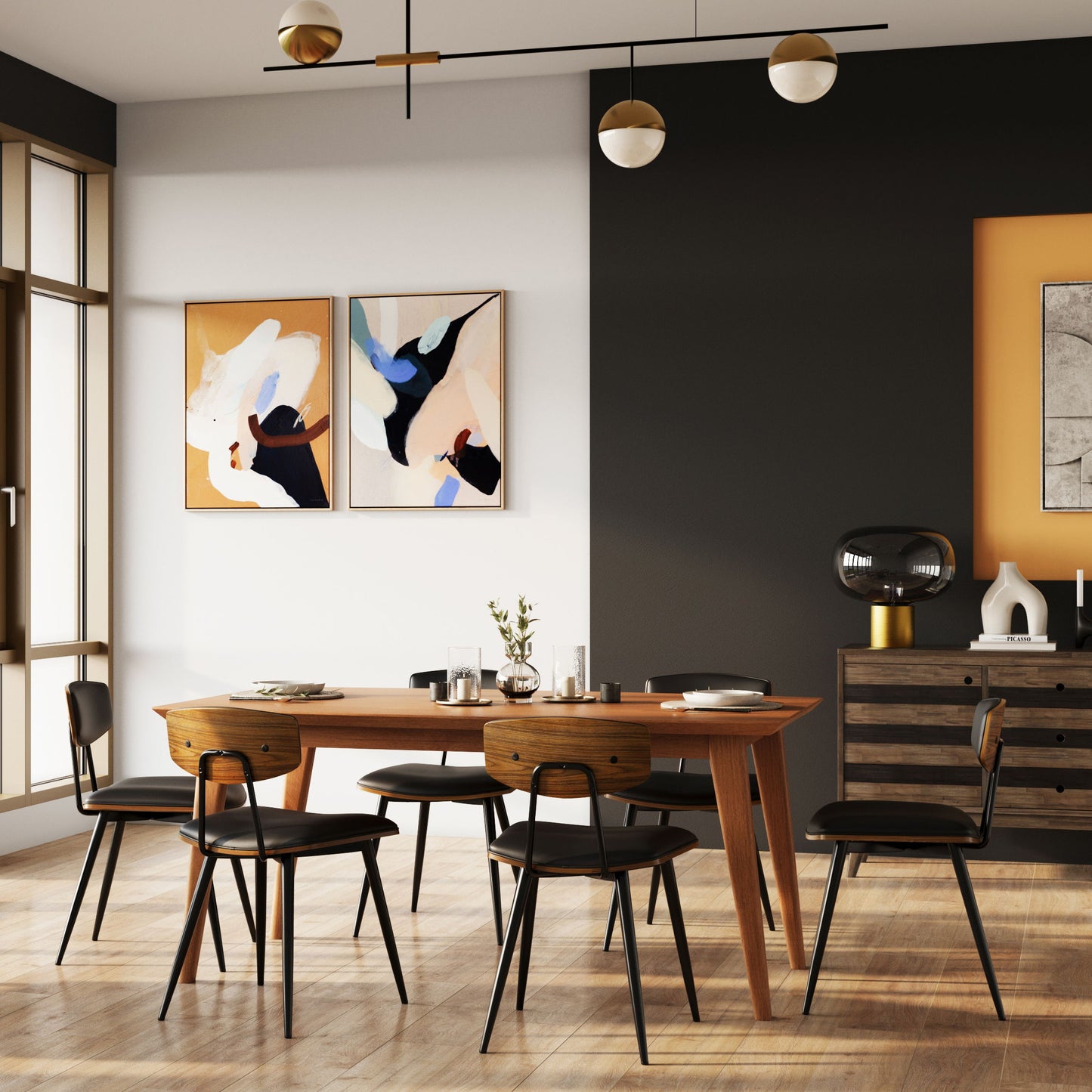 Draper - Dining Table - Teak Brown