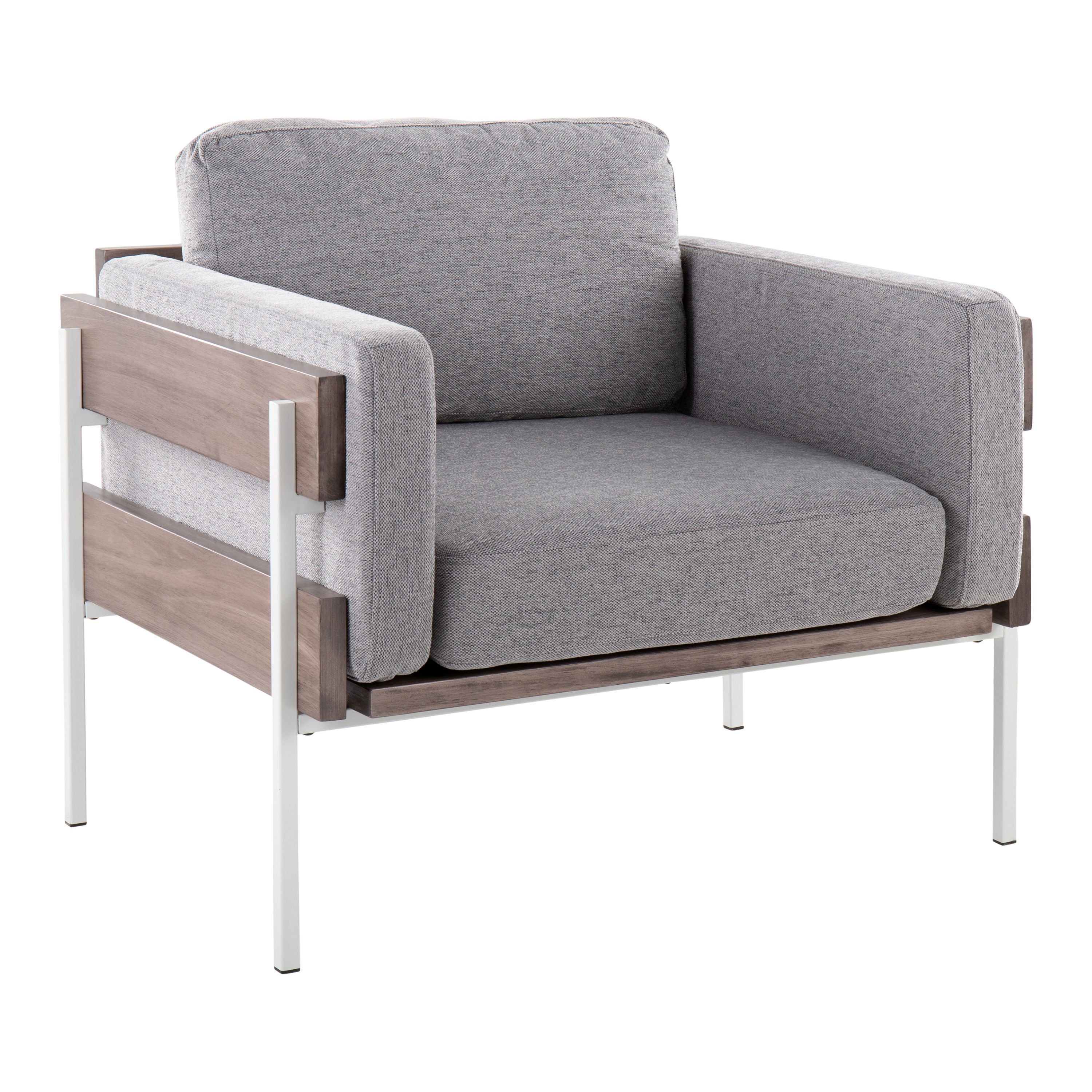 Kari - Farmhouse Chair - White / Gray / Light Gray