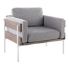 Kari - Farmhouse Chair - White / Gray / Light Gray