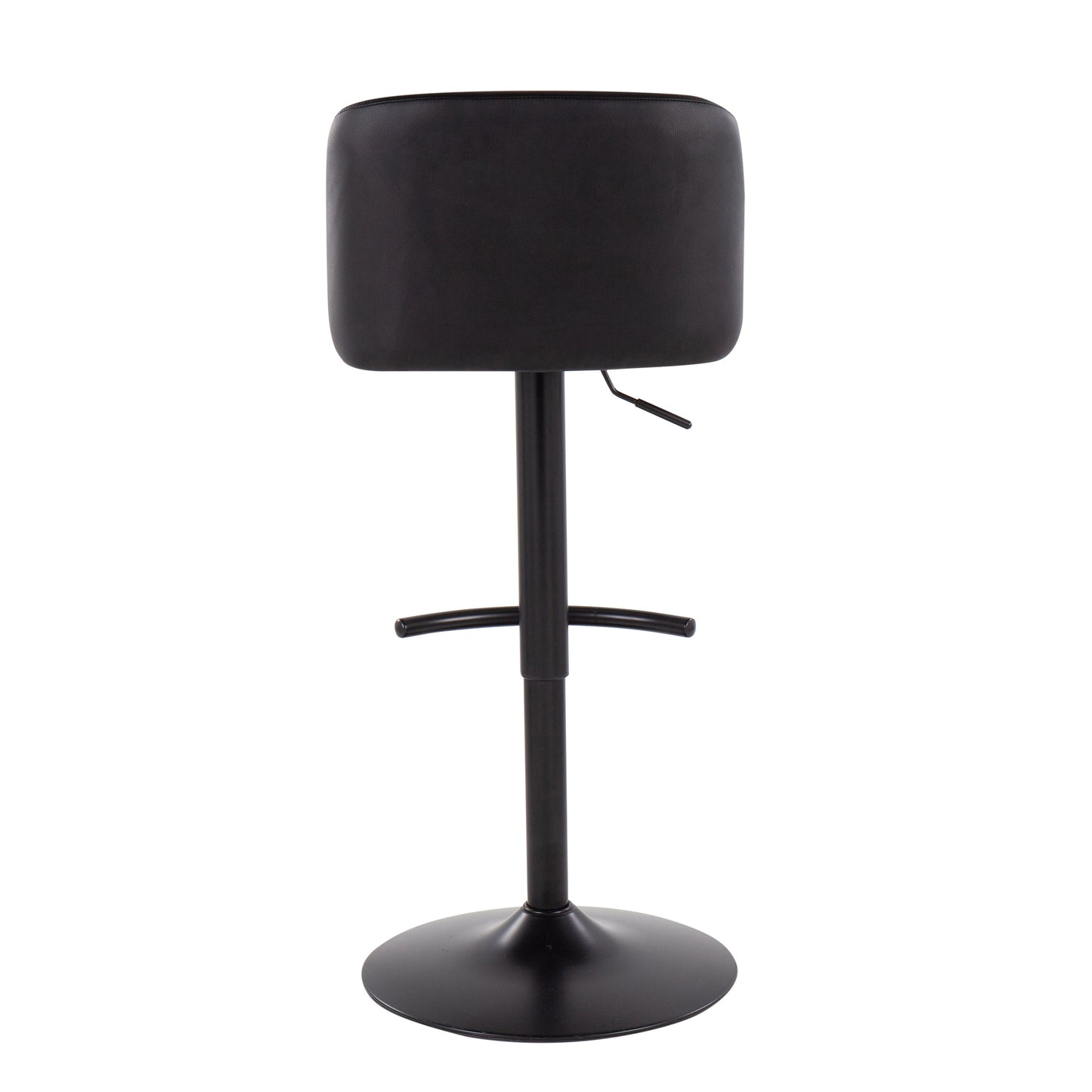 Toriano - Contemporary Adjustable Bar Stool With Rounded T Footrest (Set of 2) - Black