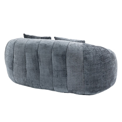 Contemporary Bean Bag Sofa Lazy Sofa Durable Comfort Lounger For Indoor & Outdoor Use - Gray