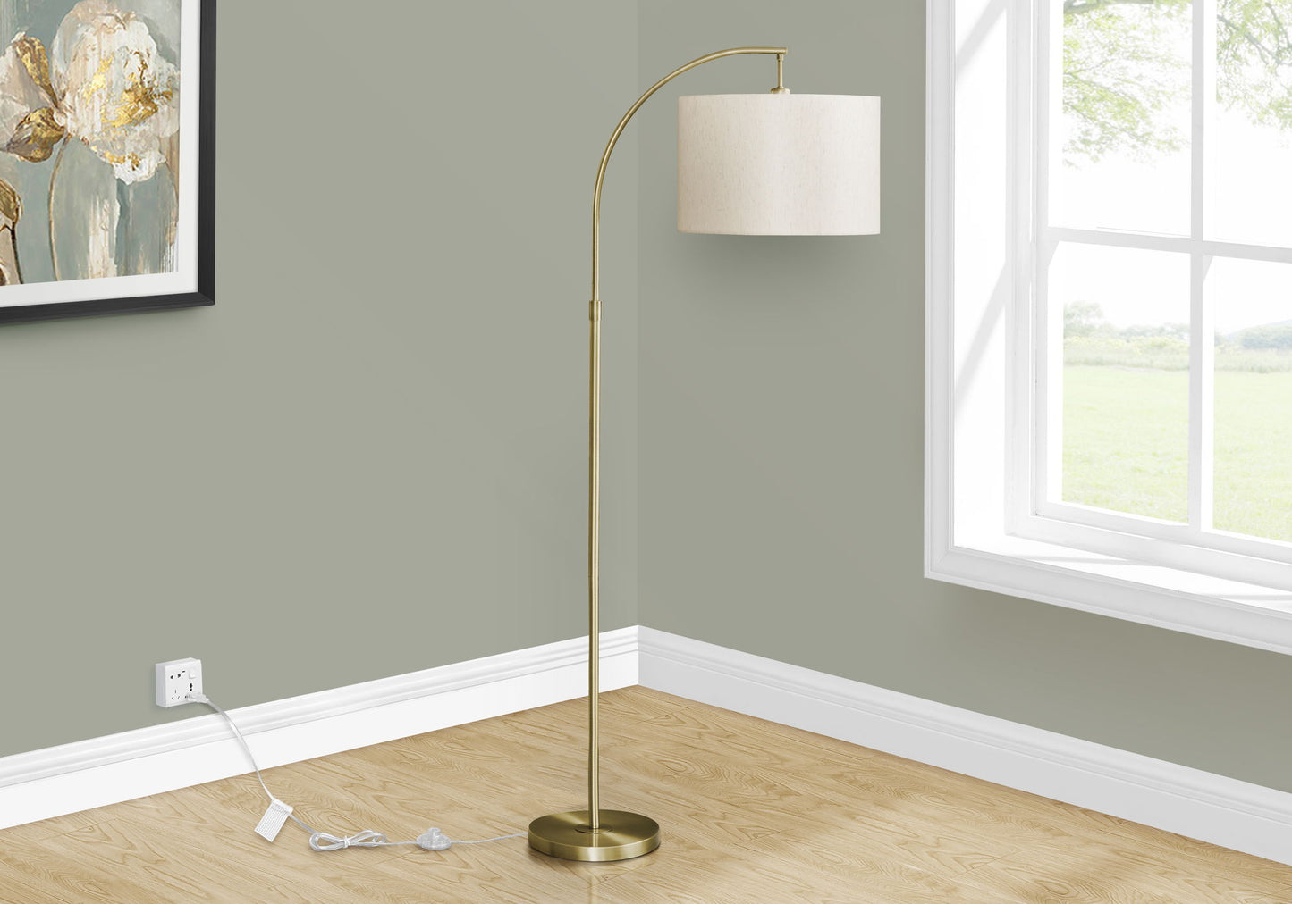 Floor Lamp Lighting - Gold / Beige