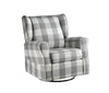 Patli - Glider Chair With Swivel - Gray / White