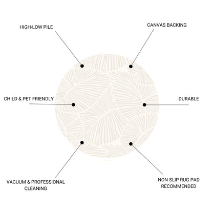 Curve - Round Rug - White
