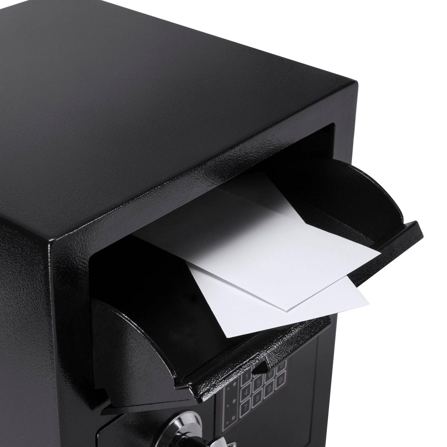 0 72 Cu Ft Keypad Depository Safe - Black