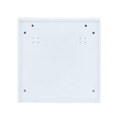 Wall Mounted Bathroom Storage Cabinet With Mirror Door, Medicine Cabinet, Over The Toilet Storage Cabinet With Shelves And Towel Rack - White