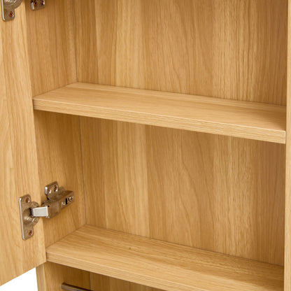 Bathroom Mirror Cabinet Wall Mounted, Medicine Cabinet, Over The Toilet Storage Cabinet With Shelves And Towel Rack - Burly Wood