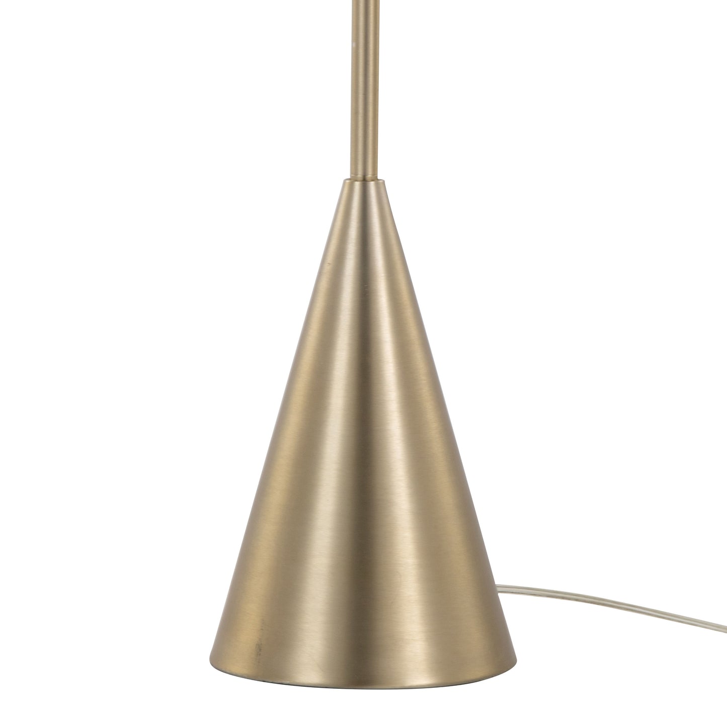 Cone - Contemporary Floor Lamp - Gold / White