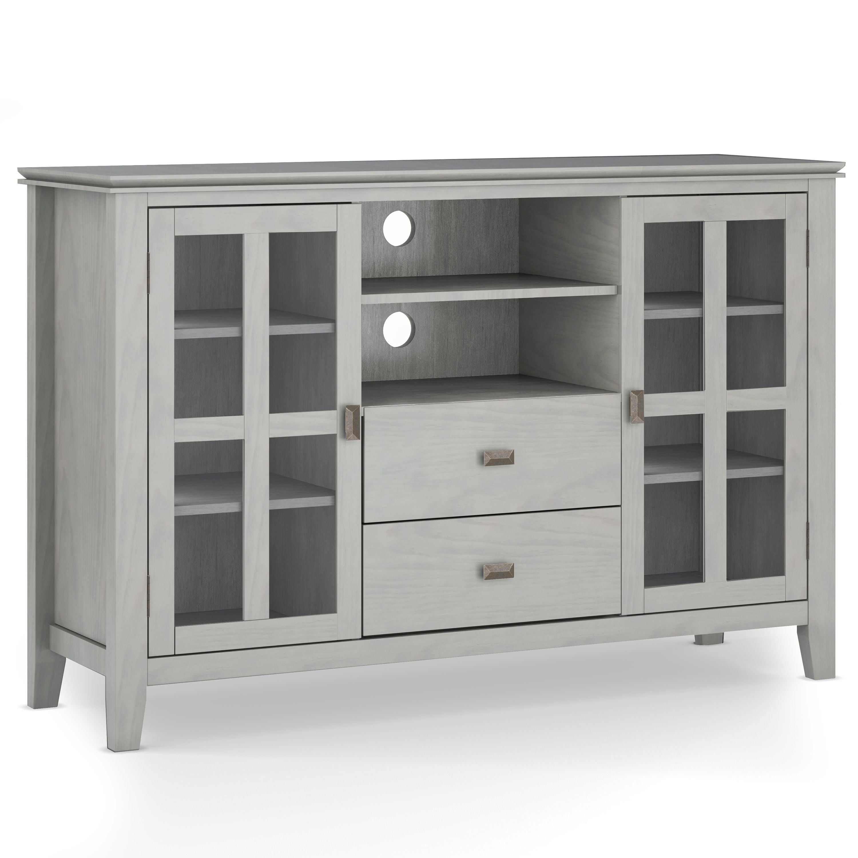 Artisan - Tall TV Media Stand - Fog Gray