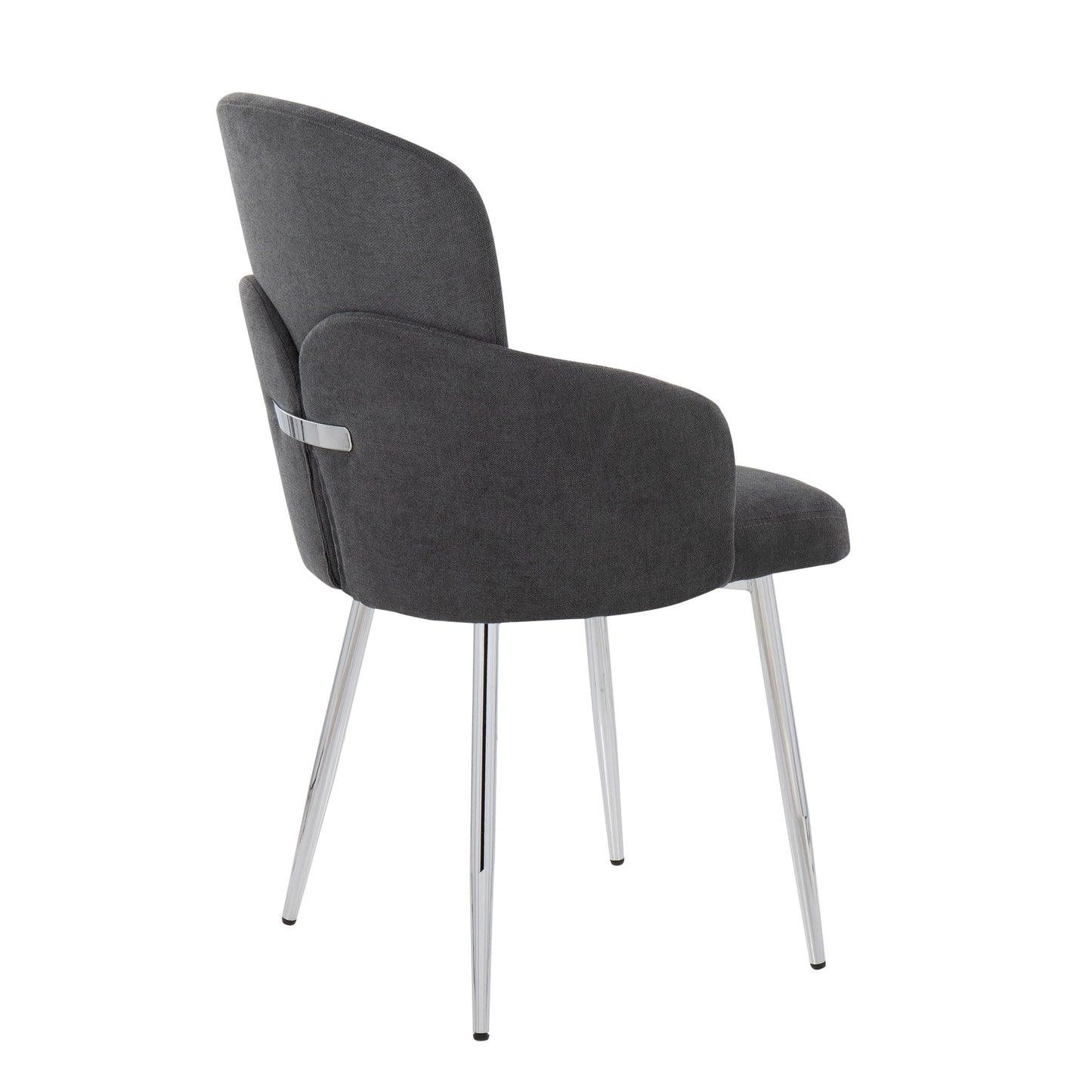 Dahlia - Contemporary Dining Chair (Set of 2) - Gray / Chrome