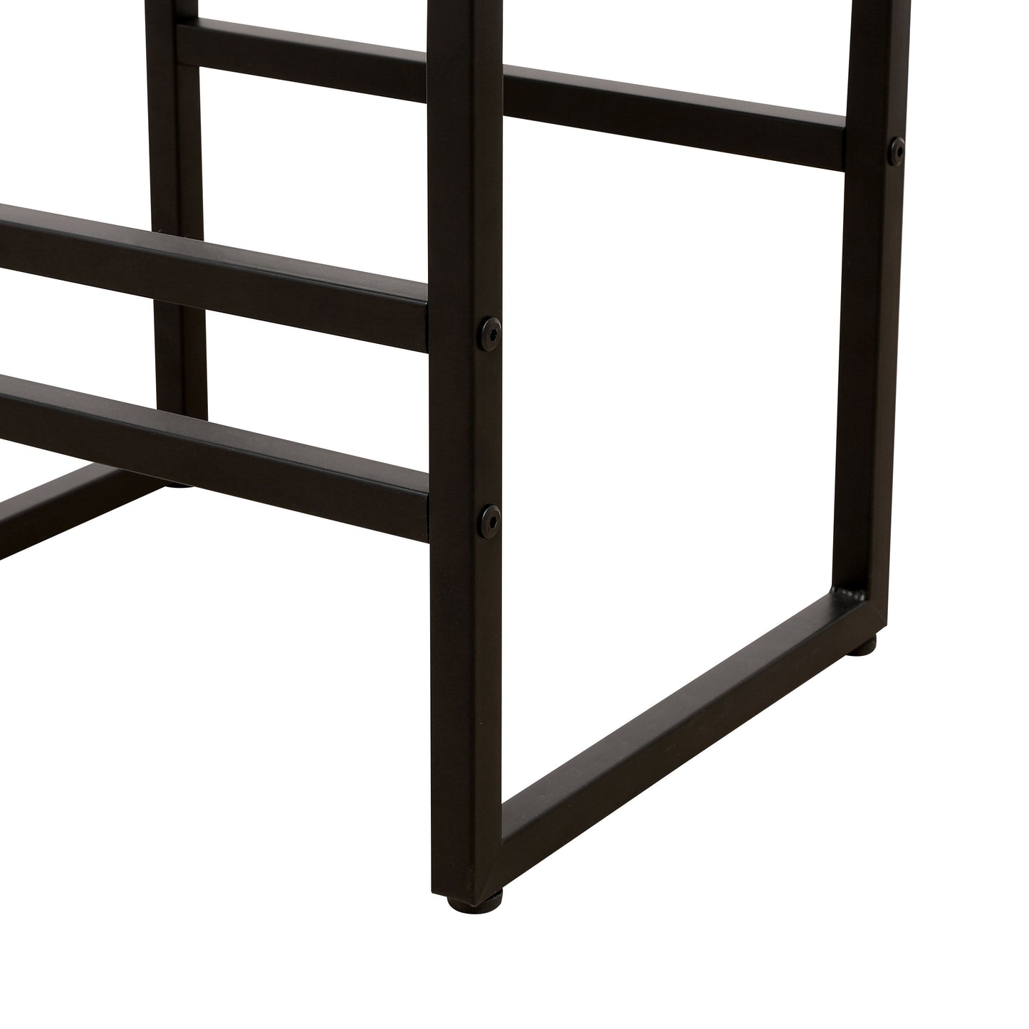 Modern Armless Metal Legs Kitchen Island Stools With Back Upholstered Chairs 2 Piece Set - Gray