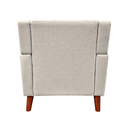 Luminaesque - Fabric Upholstered Armchair With Tufted Back - Beige