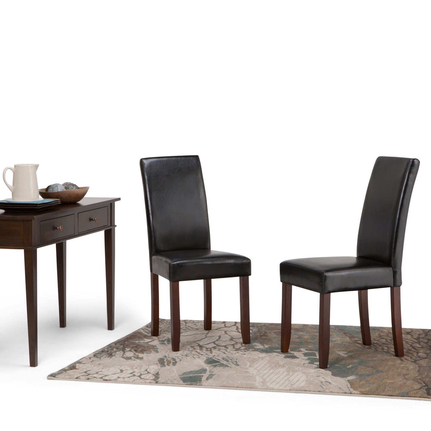 Acadian - Parson Dining Chair (Set of 2) - Midnight Black