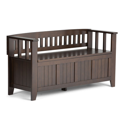Acadian - Entryway Storage Bench - Brunette Brown
