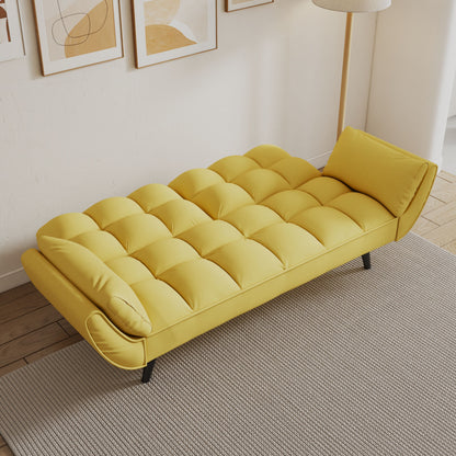 Sofa Soft Two Armrests Throw Pillow Pillow Comfortable Fit Apartment Bedroom Small Space - Yellow