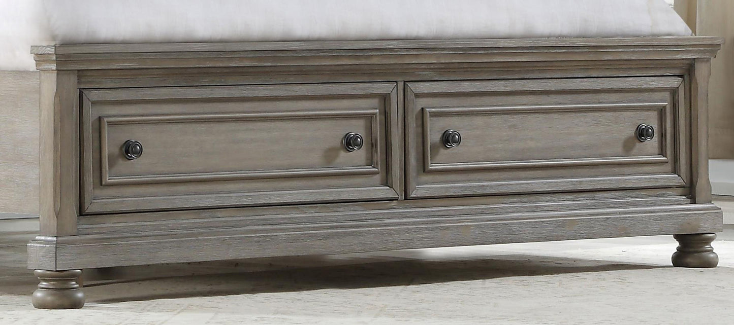 Queen Storage Bed - Antique Gray