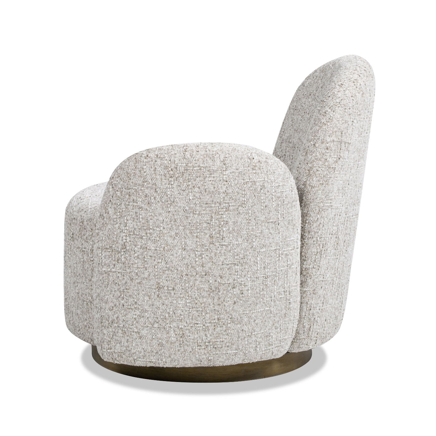 Duo - RAF One-Arm Swivel Accent Chair - Multi Greige Beige
