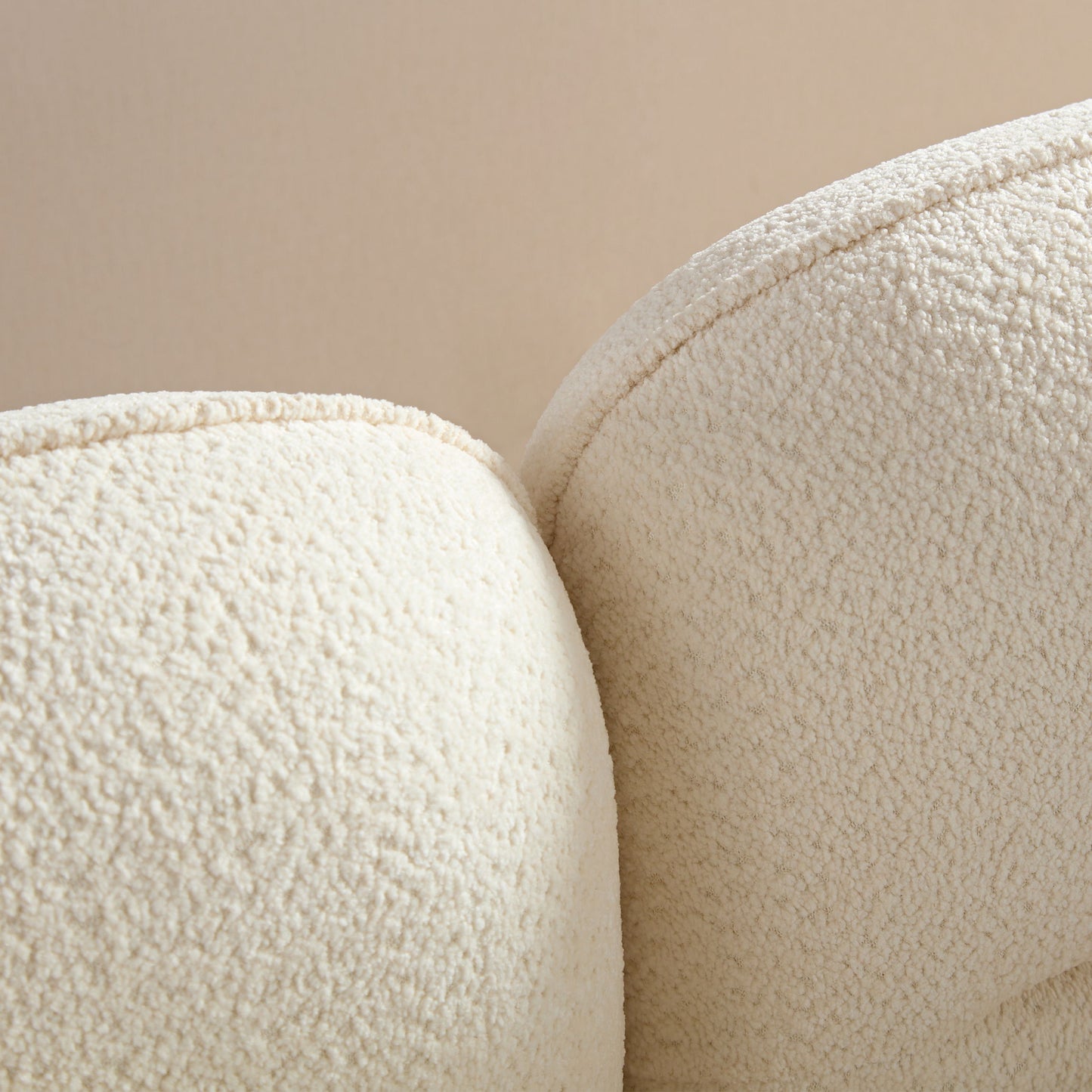 Sectional Sofa, Durable Fabric, Solid Wood Frame, High Density Sponge Filler - White