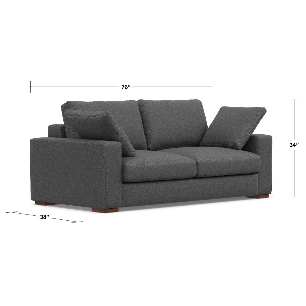 Charlie - Deep Seater Sofa - Dark Gray