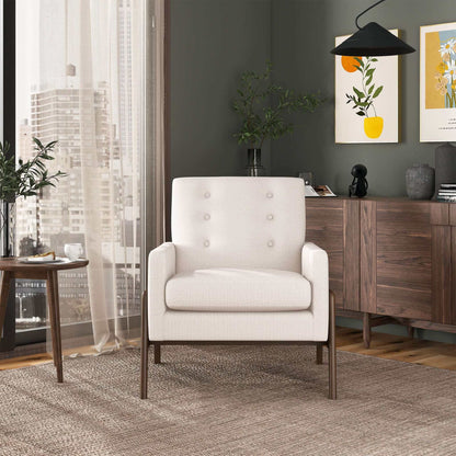 Cole - Comfortable Lounge Chair - Beige