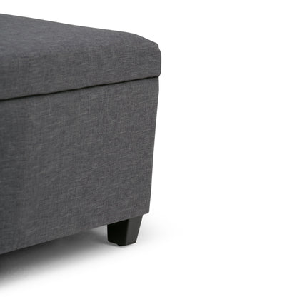 Avalon - Storage Ottoman Bench - Slate Gray