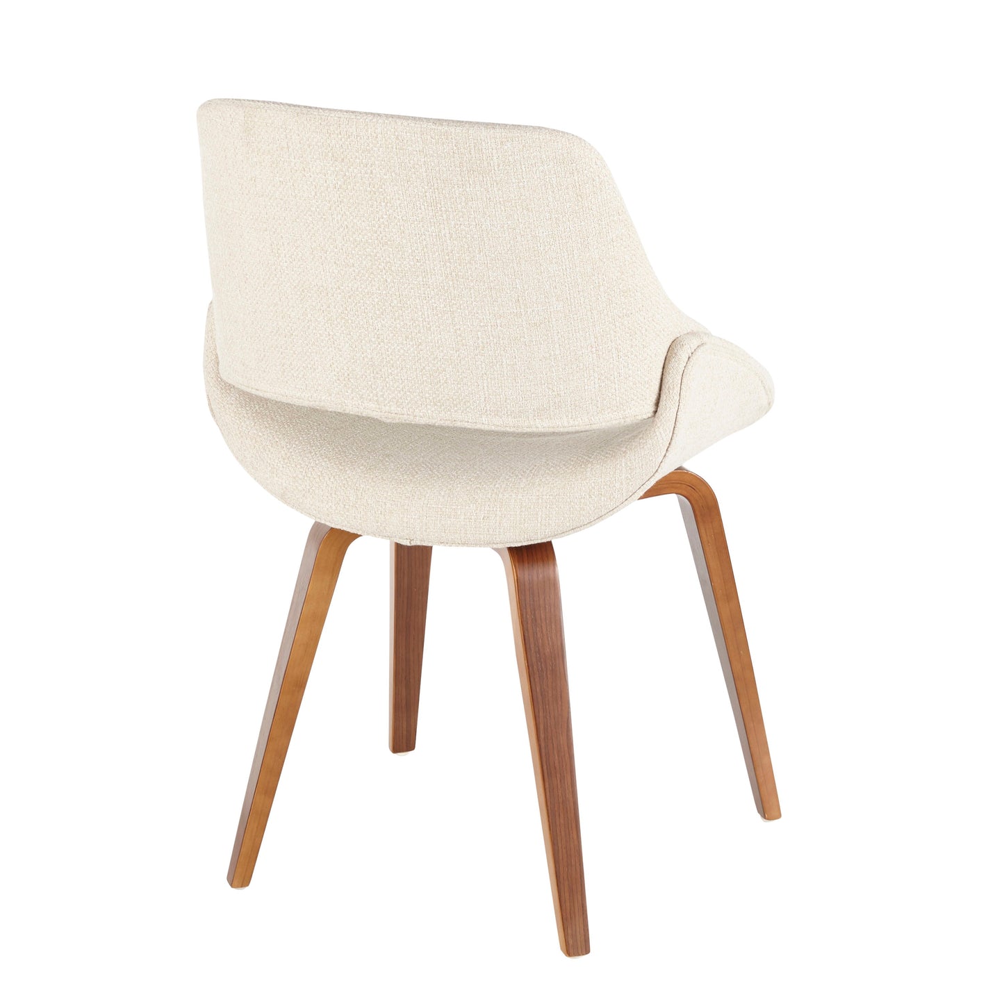 Fabrico - Mid-Century Modern Dining / Chair (Set of 2) - Walnut / Cream