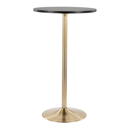 Pebble - Contemporary / Glam Adjustable Dining Or Bar Table - Gold / Black